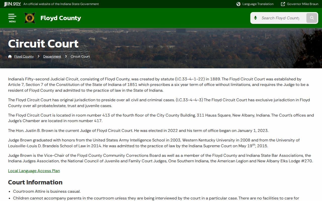 Floyd County warrant search Circuit Court