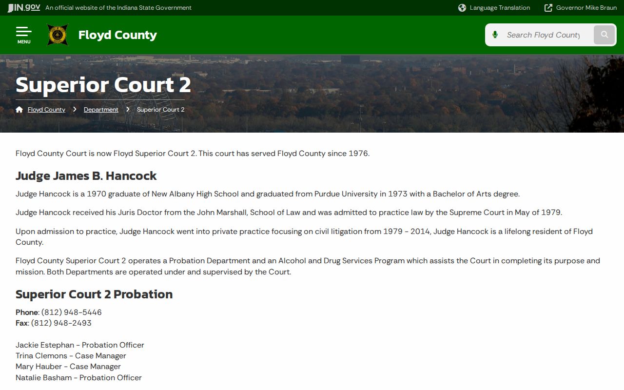 Floyd County active warrant search Superior Court 2