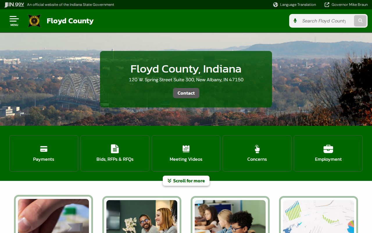 Floyd County official communities and government page