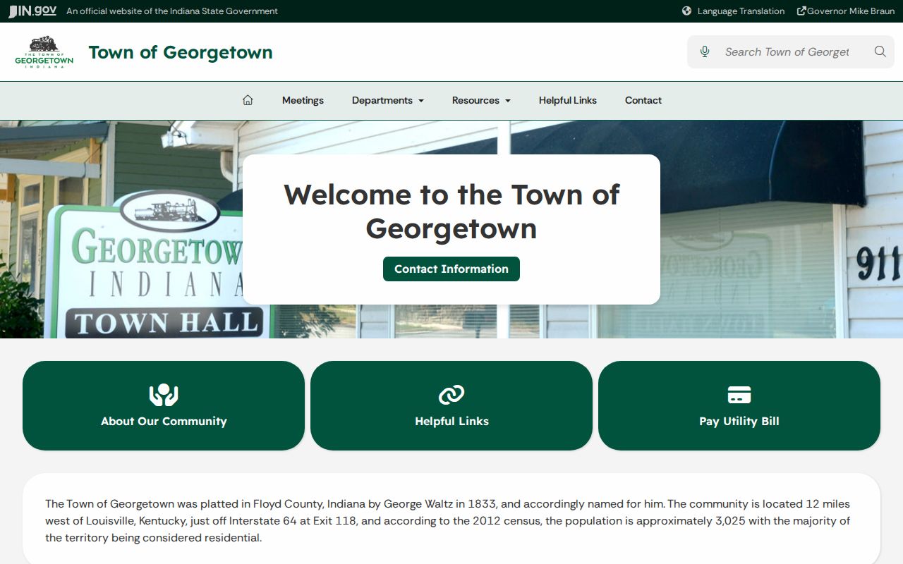 Official Georgetown municipal government information