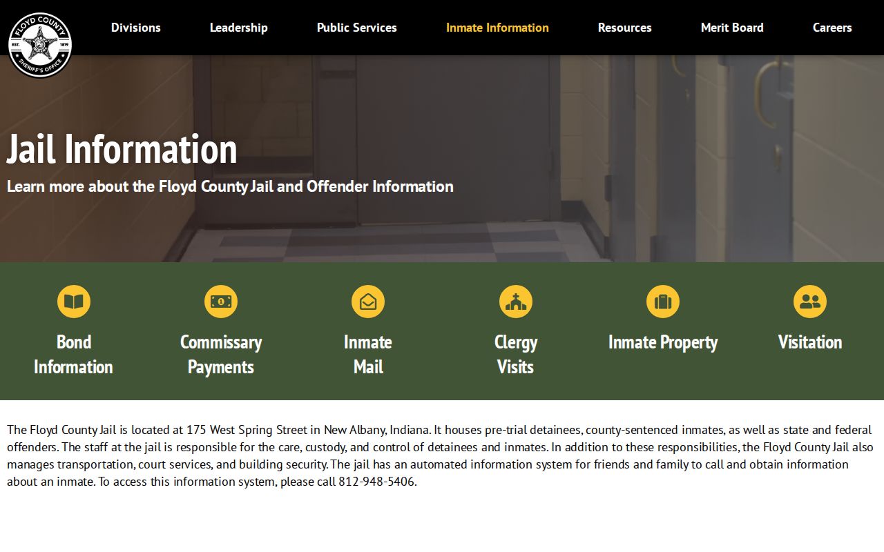 Floyd County warrant bond and jail instructions